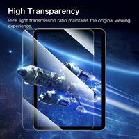 Protection d'écran transparente 2.5D compatible avec les coques, verre trempé HD pour iPad Pro 13 Air 12.9 pouces M4 M3 2025 2024, dureté 9H