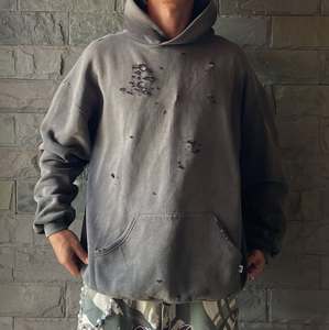 Sudadera tejida de invierno de peso pesado para hombre, <span class=keywords><strong>capucha</strong></span> de gran tamaño con hombros caídos franceses suministrada por ODM, bordado con gráfico 3D forrado Puff - Product Image 6