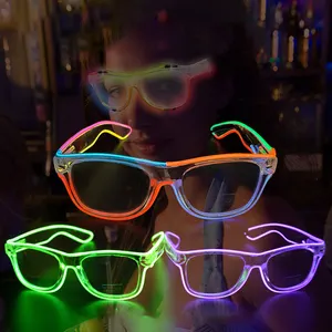 New arrival high brightness colorful flashing glasses novelty party gift glowing led glasses promotional light glasses