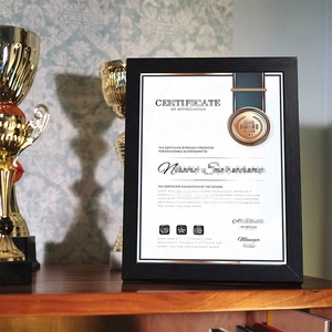 Bán buôn A4 màu đen hình ảnh bằng gỗ khung Wall Mount bảng đứng vật liệu gỗ giấy chứng nhận khung ảnh - Product Image 4