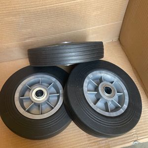Solid Rubber Caster Wheels 8 Inch Ball Bearing Firm Tread <b>For</b> Handcarts And <b>Tool</b> <b>Carts</b> - Product Image 3