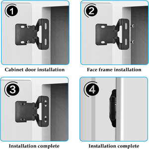 American Style Half Wrap-Around Kitchen Cabinet Hinge Silent Door Hinge for School Hospital Bedroom Hiding - Product Image 5