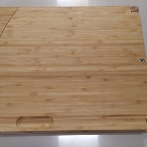Tabla de quesos de bambú, juego de tres piezas para cortar, ecológico y duradero, incluye platos y un cuchillo, disponible en varios tamaños. - Product Image 4