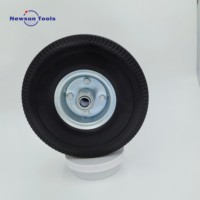 Roue pleine en mousse PU anti-crevaison de 10 pouces (3.50-4) de haute qualité pour chariot de jardin, chariot à main, chariot à roulettes, brouette - Vente en gros NS Chine