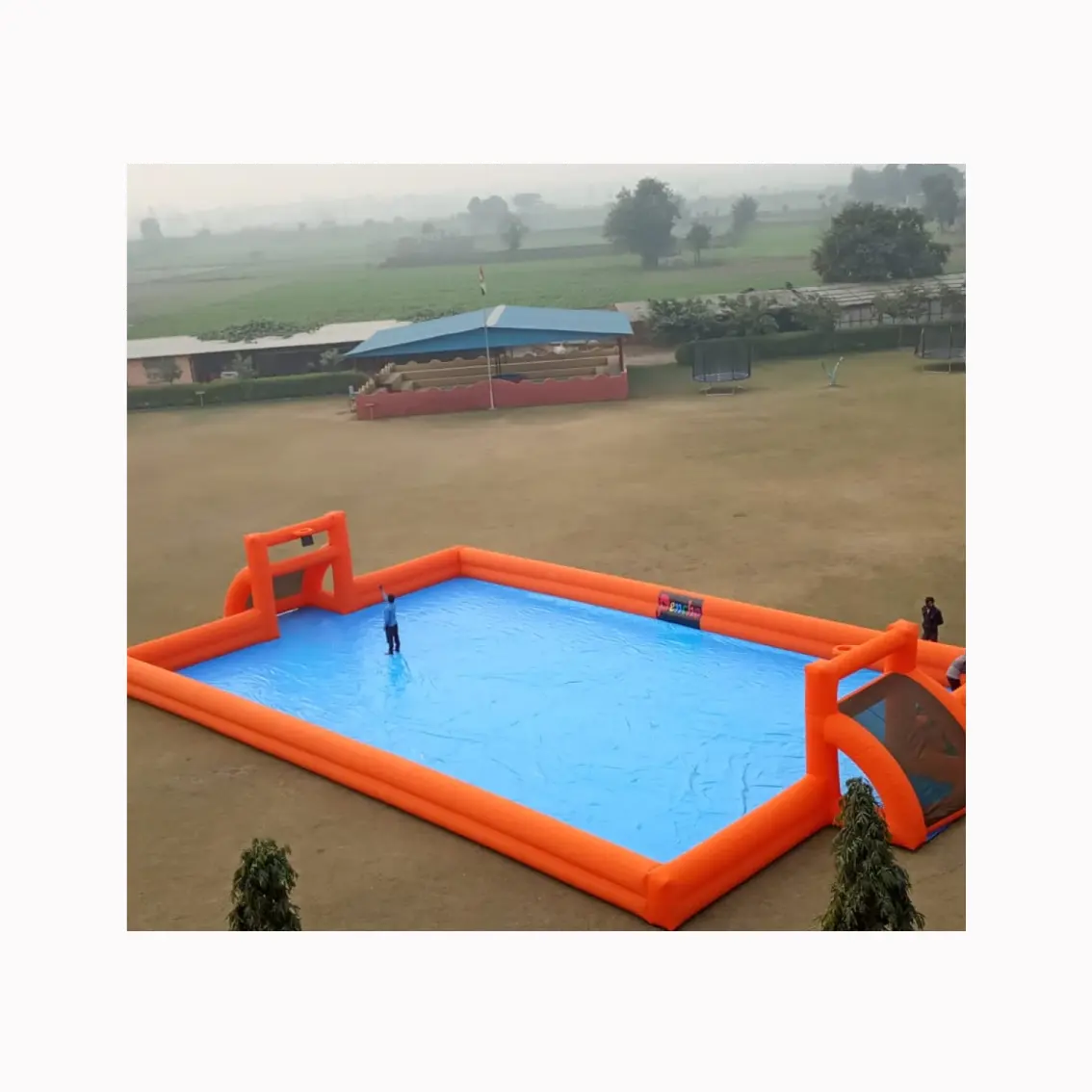 Soapy Football Pitch Aufblasbares Mannschafts spiel Water Football Foam Game Soap Football Field