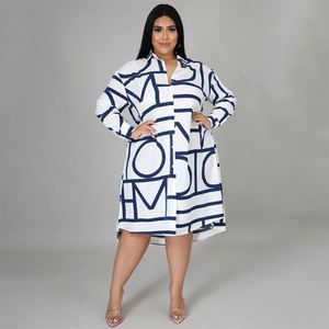 Fall Letter Printed Loose Long Sleeve <strong>Dress</strong> Shirts Ladies Shirt <strong>Dresses</strong> for Women - Product Image 3
