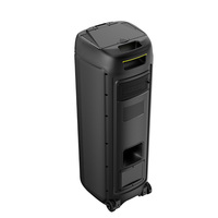 Speaker Trolley Karaoke Pintar Layar Sentuh Nirkabel untuk Sistem Audio Dual Woofer Lampu RGB Baterai Outdoor Dukungan OEM ODM