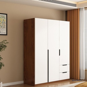Armoire minimaliste avec tiroirs et étagères pour le rangement de la chambre, entièrement assemblée - Product Image 4