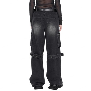Pantalones Cargo Holgados de Estilo Hip Hop para Hombre, Estilo Y2K, con Múltiples Bolsillos, Desgastados, Vintage, al por Mayor - Product Image 3