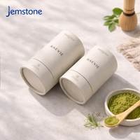 Boîte cylindrique en kraft de qualité alimentaire recyclable avec logo personnalisé, emballage en tube de carton pour biscuits, café, thé matcha, emballage en tube de papier