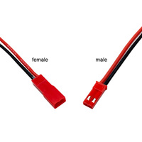Pria dan wanita 2PIN 2 PIN konektor steker dengan 20AWG/22AWG/24AWG kawat silikon kawat adaptor Harness