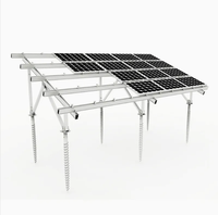 Structure de montage de panneaux solaires au sol avec poteau à vis de terre, support solaire pour centrale photovoltaïque à grande échelle