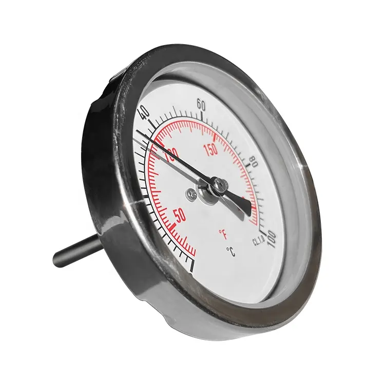 Endüstriyel tip buhar kazanı sıcaklık ölçer paslanmaz çelik prob termometre