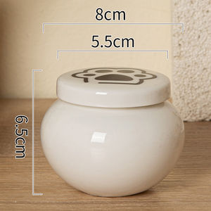 Handmade Modern Ceramic <strong>Pet</strong> Cremation <strong>Urn</strong> Personalised Casket Pattern Keepsake Memorial for Dogs/Cats Handmade in the <strong>UK</strong> - Product Image 5