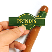 Étiquettes de cigares personnalisées de l'entreprise Sticker Company, étiquettes de bande de cigare personnalisées en relief 3D dorées