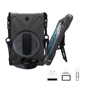 Étui en silicone robuste <span class=keywords><strong>pour</strong></span> <span class=keywords><strong>tablette</strong></span> <span class=keywords><strong>pour</strong></span> <span class=keywords><strong>Samsung</strong></span> <span class=keywords><strong>Galaxy</strong></span> <span class=keywords><strong>Tab</strong></span> <span class=keywords><strong>S4</strong></span> 10.5 "T830/T837 360 Rotation Main Bandoulière Support Antichoc Couverture - Product Image 2