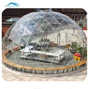 Tienda de campaña con forma de cúpula triangular, carpa deportiva de cristal con forma de cúpula, para escenario, casa, inodoros