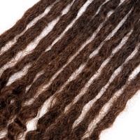 Extensions de Dreadlocks 100% Cheveux Humains Véritables BLT 6-18 Pouces, Bouclées aux Extrémités, Fait Main, Locs Permanents, Lots d'Extensions de Cheveux