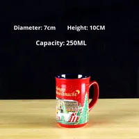 Mug en céramique moderne jetable personnalisé pour Noël avec motif Père Noël et bonhomme de neige, vaisselle festive pour cadeaux promotionnels