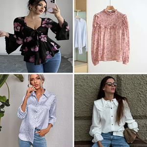 Camicie in <span class=keywords><strong>Lino</strong></span> da <span class=keywords><strong>Donna</strong></span> all'Ingrosso Stile High Street con Colletto Rovesciato Traspiranti e Assorbenti, Vestibilità Slim con Bottoni, Ideali per il Pendolarismo - Product Image 4
