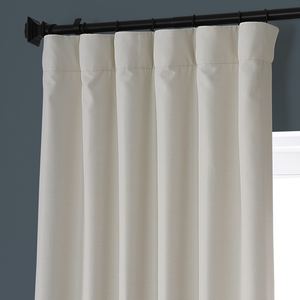Rideaux plissés en tissu de lin ivoire extra longs et occultants, style S, pour hôtel, salon, chambre à coucher - Product Image 3