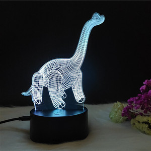 <span class=keywords><strong>Molto</strong></span> <span class=keywords><strong>interessante</strong></span> e bello lungo-collo alto dinosauro 3D della luce di notte - Product Image 1