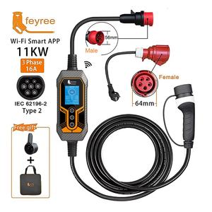 Estación de Carga Portátil Feyree de 11 kW con Alimentación GBT, Nivel 3, CA, Tipo 2, Cargadores para Vehículos Eléctricos, Control por Aplicación WIFI, Nueva Condición - Product Image 6