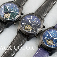 Mondphase Automatik uhr Chronograph Tourbillon Skelett Mechanische Multifunktions-Mechanik uhr