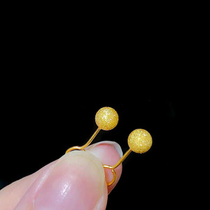 Pendientes de cartílago de acero inoxidable 316L |   Accesorios de Perforación de Bola Redonda con Rosca Externa, Acabado Mate y Pulido, Venta al por Mayor - Product Image 6