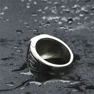 Men's Stainless Steel <b>Skull</b> <b>Ring</b> Silver Cross Design Punk Style Fashion Jewelry 26012 - Product Image 3