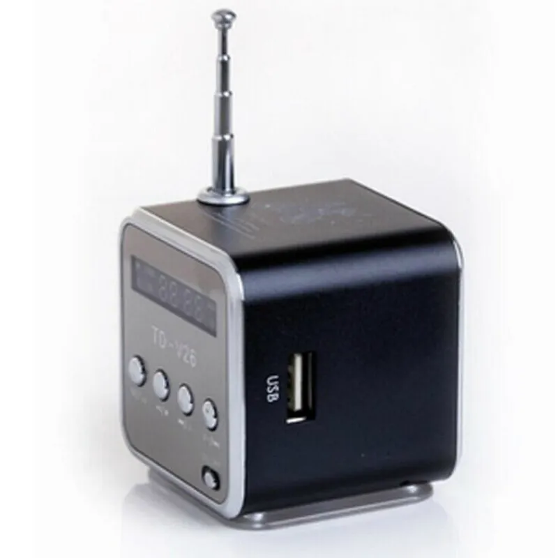 2024 TD-V26 Mini-Radio-Empfänger Bluetooth Drahtlose Lautsprecher Digital FM Radio Für PC-Telefon Mp3 Musik-Player Unterstützung Micro SD-Karte