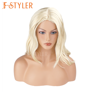 FSTYLER naturel lâche ondulé <span class=keywords><strong>cheveux</strong></span> longs pour les femmes <span class=keywords><strong>mi</strong></span> séparation brun foncé blond fibre synthétique perruques usine en gros perruque de fête - Product Image 6