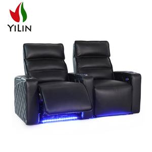 RH716 듀얼 모터 영화 극장 의자 자동 Headrest 안락 소파 현대 정품 가죽 극장 좌석 - Product Image 3