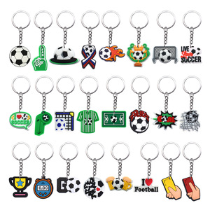 Jincan Cross-border Cartoon Football Zinc Alloy Key Chain Accessories Small Pendant Soft Bag Jewelry Decoration Spot