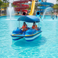 Nouveau design tendance : Bateau à pédales électrique Dolphin par Waterplay Crafts, en fibre de verre autodrainante, pour enfants, idéal pour les parcs aquatiques