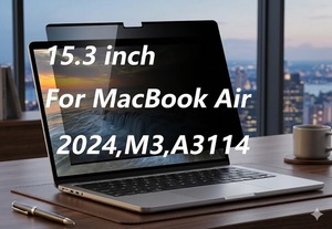 ฟิล์มกันรอยแบบแม่เหล็กสำหรับ MacBook Air M3 A3114 ขนาด 15.3 นิ้ว ปี 2024 ฟิล์มกันมองหน้าจอแบบถอดได้สำหรับแล็ปท็อป - Product Image 1