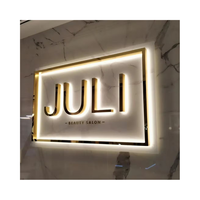 Lettres publicitaires LED pour logo d'entreprise, lettres LED 3D personnalisées, enseigne de magasin en métal et acrylique, lettres rétroéclairées LED