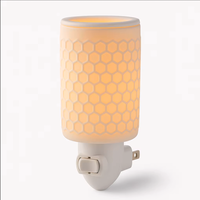 Diffuseur électrique de cire parfumée en nid d'abeille, brûleur d'huile parfumée à brancher, lampe d'aromathérapie avec interrupteur marche/arrêt pour la maison et la chambre à coucher