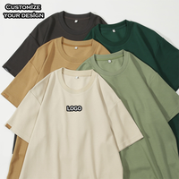 T-shirt épais surdimensionné 100 % coton pour homme, manches courtes, personnalisable avec logo, OEM/ODM