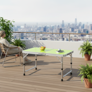 <span class=keywords><strong>Table</strong></span> <span class=keywords><strong>de</strong></span> repas pliable moderne pour l'extérieur, réglable en hauteur, portable, en alliage d'aluminium léger, empilable, pour le <span class=keywords><strong>camping</strong></span> et les parcs - Product Image 1