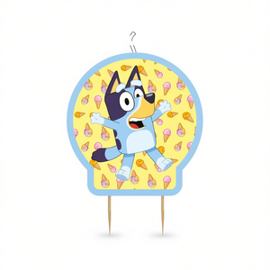 Décoration de gâteau Bluey 6 x 6,5 cm, 2 pièces, réutilisable, pour anniversaire d'enfants - Product Image 2