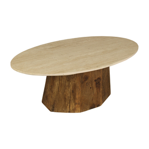 Contemporary Wooden <b>Oval</b> <b>Coffee</b> <b>Table</b> for Living Room Modern Center <b>Table</b> Strong Solid Wood Build Elegant Home Furniture - Product Image 2