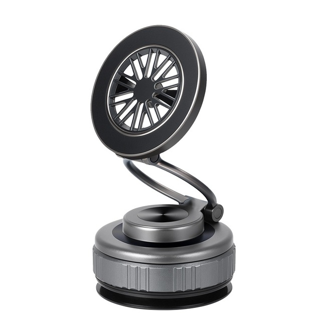 N52 Foldable Vacuum Adsorption Car Mount Phone Holder Black 360 Degree Rotation Car Magnetic Phone Holder for iphone 17 Pro Max