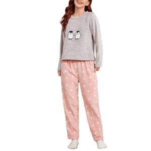 Conjunto <span class=keywords><strong>de</strong></span> <span class=keywords><strong>pijama</strong></span> <span class=keywords><strong>de</strong></span> dos piezas para <span class=keywords><strong>mujer</strong></span>, ropa <span class=keywords><strong>de</strong></span> dormir <span class=keywords><strong>de</strong></span> invierno con diseño <span class=keywords><strong>de</strong></span> <span class=keywords><strong>pingüino</strong></span> personalizado, venta al por mayor - Product Image 1
