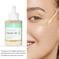 Huile de soin de la peau au bakuchiol rétinol biologique personnalisée, hydratant réparateur éclaircissant, huile de rétinol anti-âge pour le visage
