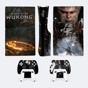 <b>Black</b> Myth Wukong Ps5 Slim Skin Vinyl Sticker For Game <b>Console</b> Controller Cover - Product Image 4