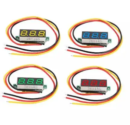 0.28 polegadas Ultra Pequeno Digital DC Display Digital Voltímetro Da Bateria Ajustável Três Linha DC0-100v 3 2-Line-Linha universal