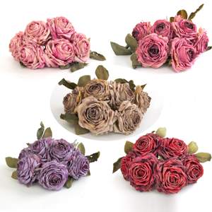 Yapay çiçek çok katmanlı izgara kenar gül sevgililer günü hediyesi ipek çiçek parti süslemeleri düğün dekor çiçekler - Product Image 1