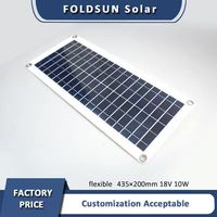 Chargeur solaire flexible ultra-léger 10W 18V avec câble intégré pour les aventures en plein air