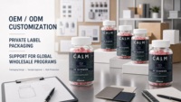 Gummies Calm au Magnésium, Vitamine B6, Calcium et Poudre de Camomille Romaine – Complément Alimentaire – 60 Unités – OEM ODM
